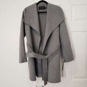 TAHARI Wool tie coat